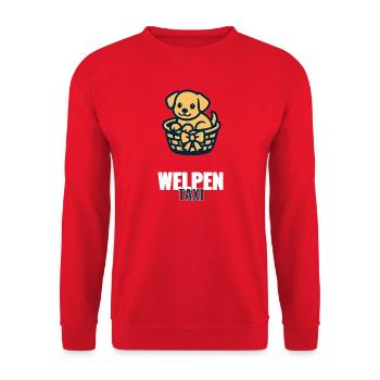 Puppy Taxi Shirt – Gift for Dog Mom, Cute - Unisex Sweatshirt - red - Front - Alina (178cm) & Michal (187cm)