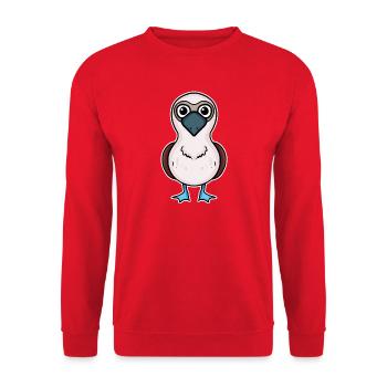 Blaufußtölpel Vogel Meeresvogel - Unisex Pullover - Rot - Vorne - Alina (178cm) & Michal (187cm)