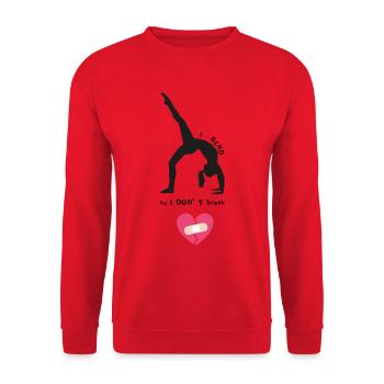 Yoga Love - Unisex Pullover - Rot - Vorne - Alina (178cm) & Michal (187cm)