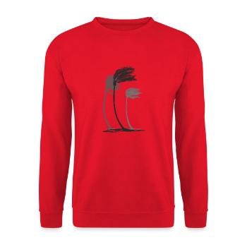 Palms in the wind - Unisex Pullover - Rot - Vorne - Alina (178cm) & Michal (187cm)