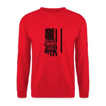 Camion USA - Sweat-shirt Unisexe - rouge - Devant - Alina (178cm) & Michal (187cm)