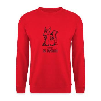 Das Empörchen - Unisex Pullover - Rot - Vorne - Alina (178cm) & Michal (187cm)