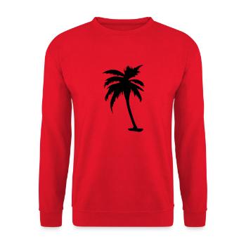 Tropical Beach Paradise Palm Sun Vector 7 - Unisex Sweatshirt - red - Front - Alina (178cm) & Michal (187cm)