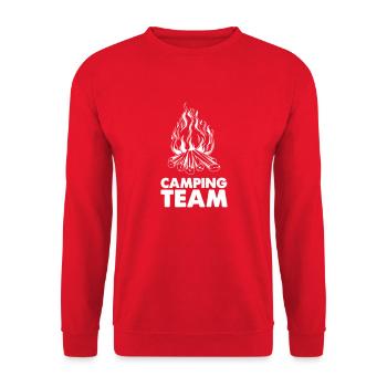 Feu de camp de l’équipe de camping - Sweat-shirt Unisexe - rouge - Devant - Alina (178cm) & Michal (187cm)