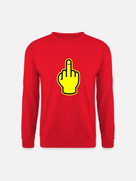 Middle Finger Hand Provocative - Unisex Sweatshirt - red