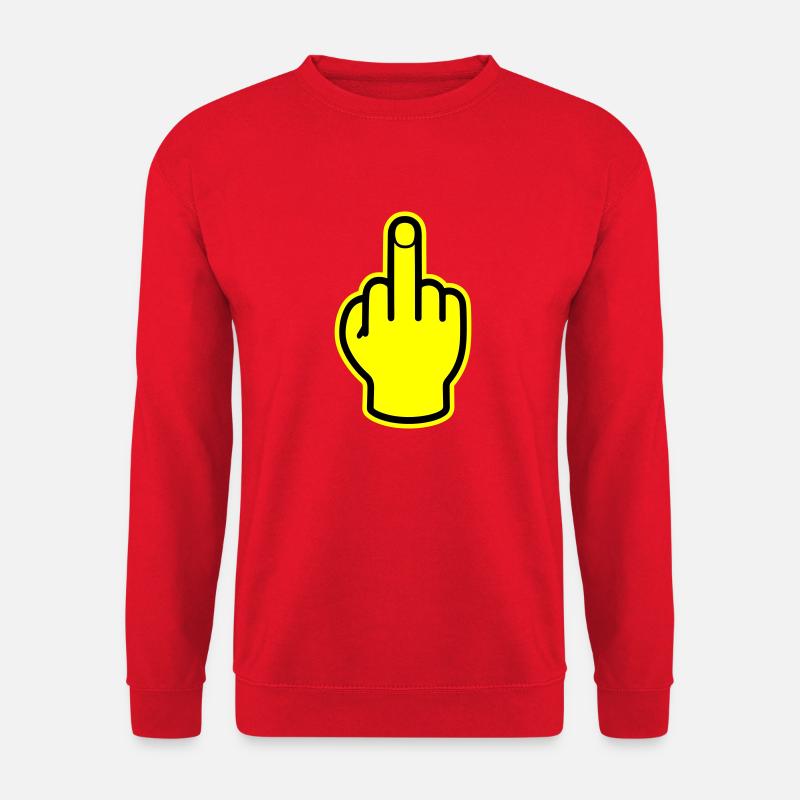 Main du majeur provocante - Sweat-shirt Unisexe - rouge