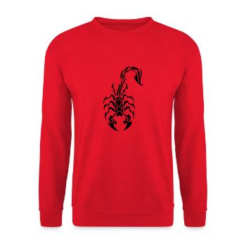 Tribal Scorpion - Unisex Sweatshirt - red - Front - Alina (178cm) & Michal (187cm)