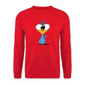 Bird V2 - Unisex Sweatshirt - red - Front - Alina (178cm) & Michal (187cm)