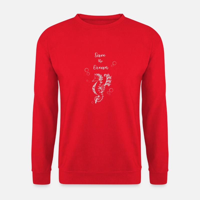 Save the Ocean Seahorses - Unisex Sweatshirt - red