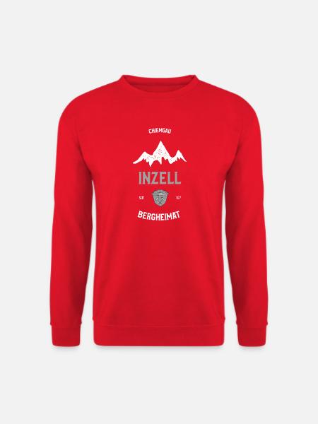 Inzell Chiemgau – Bergheimat Alpen Design - Unisex Pullover - Rot