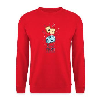 Toast - Meilleure maman du monde - Sweat-shirt Unisexe - rouge - Devant - Alina (178cm) & Michal (187cm)