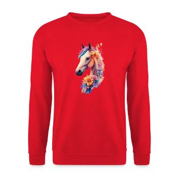 blockedTitle (Titre bloqué) - Sweat-shirt Unisexe - rouge - Devant - Alina (178cm) & Michal (187cm)