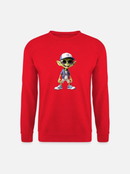 Adolescent extraterrestre cool - Sweat-shirt Unisexe - rouge