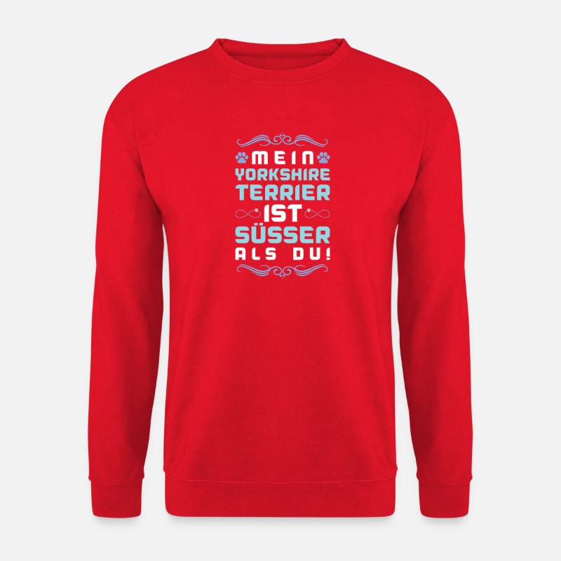 yorkshire terrier hund spruch - Unisex Pullover - Rot