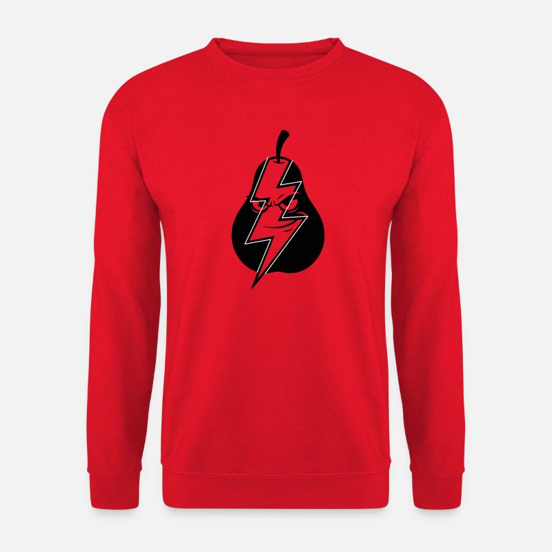 Blitzbirne Wortwitz Geistesblitz Klugscheißer  - Unisex Pullover - Rot