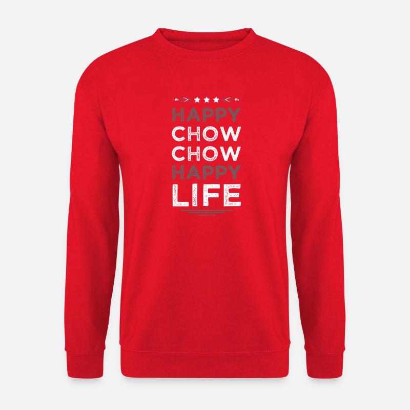 Vie heureuse de Chow Chow - Sweat-shirt Unisexe - rouge