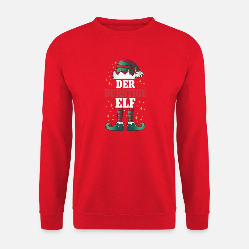 Christmas The Thirsty Elf - Unisex Sweatshirt - red