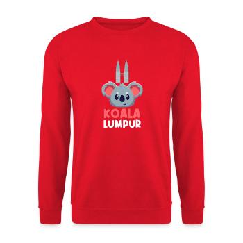 Koala Lumpur Jeu de mots de voyage mignon - Sweat-shirt Unisexe - rouge - Devant - Alina (178cm) & Michal (187cm)