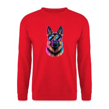 German Shepherd Dog Love German Shepherd Dog Dogs - Unisex Sweatshirt - red - Front - Alina (178cm) & Michal (187cm)