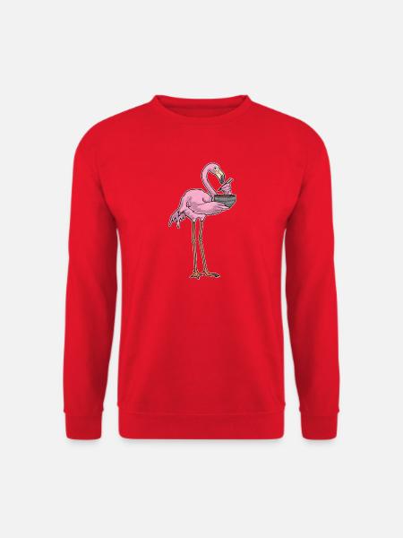 Flamingo Chef Ramen Cooking - Unisex Sweatshirt - red