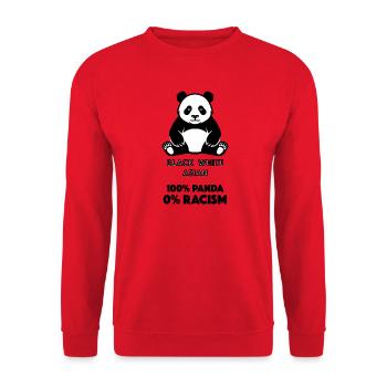 Panda against racism - Unisex Sweatshirt - red - Front - Alina (178cm) & Michal (187cm)