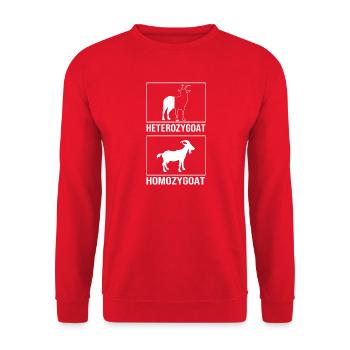 Molecule Structural Formula - Unisex Sweatshirt - red - Front - Alina (178cm) & Michal (187cm)