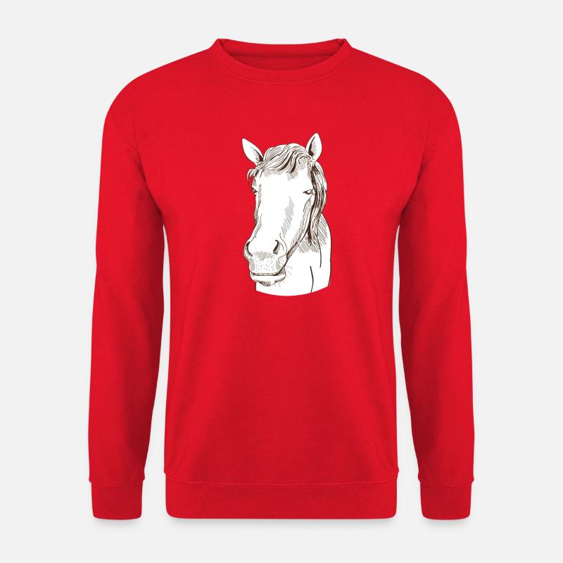 Pferd - Unisex Pullover - Rot