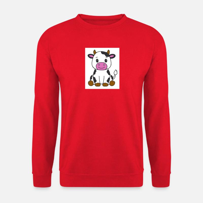 Kuh - Unisex Pullover - Rot