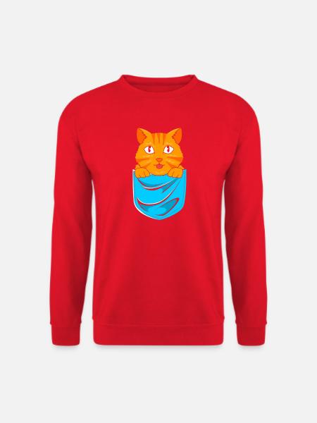 tabby cat - Unisex Sweatshirt - red