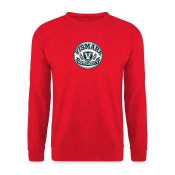 Schild der Universität Vismara - Unisex Pullover - Rot - Vorne - Alina (178cm) & Michal (187cm)
