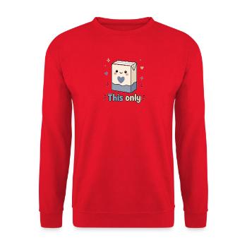 Partnerlook - 2 von 2 - Trinkpäckchen - Unisex Pullover - Rot - Vorne - Alina (178cm) & Michal (187cm)