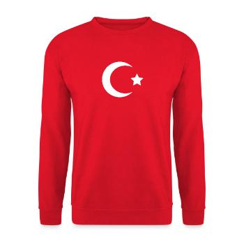 Crescent - Unisex Sweatshirt - red - Front - Alina (178cm) & Michal (187cm)