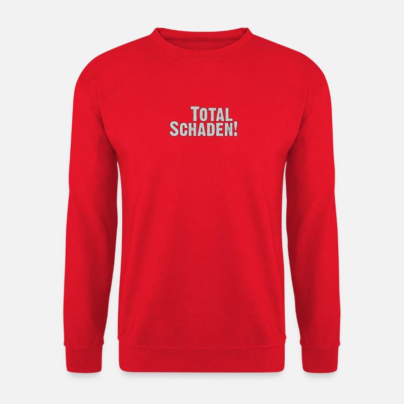 Total damage! Distressed Text - Unisex Sweatshirt - red