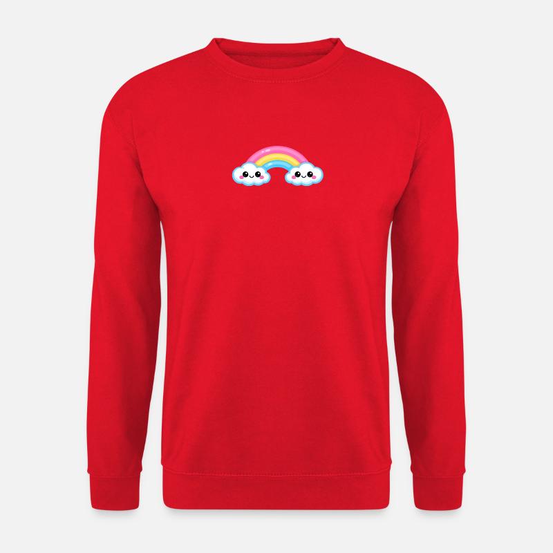 Niedliches Cloud Rainbow Duo - Unisex Pullover - Rot
