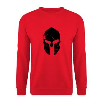 Sparta/ Spartaner Helm/ Spartaner/ Spartan Helmet - Unisex Pullover - Rot - Vorne - Alina (178cm) & Michal (187cm)