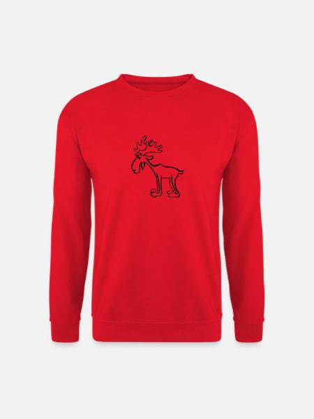 Elch - Unisex Pullover - Rot
