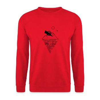 MTB Lifestyle - Lignes de comptoir 2 - Sweat-shirt Unisexe - rouge - Devant - Alina (178cm) & Michal (187cm)