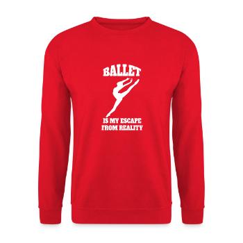 Ballet Gift Dance Dancer Ballerina Dance Class - Unisex Sweatshirt - red - Front - Alina (178cm) & Michal (187cm)