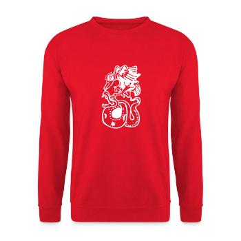 Culture des Incas, oiseau, serpent - Sweat-shirt Unisexe - rouge - Devant - Alina (178cm) & Michal (187cm)