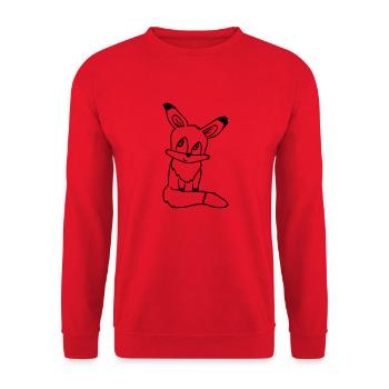 Fox Red Fox Wild Animal Clever Forest Inhabitants - Unisex Sweatshirt - red - Front - Alina (178cm) & Michal (187cm)