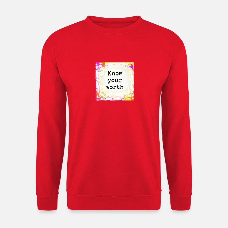 Know your worth - Unisex Sweatshirt - red