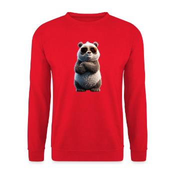 Panda Bear Giant Pandas Giant Panda Cute Panda Bear - Unisex Sweatshirt - red - Front - Alina (178cm) & Michal (187cm)
