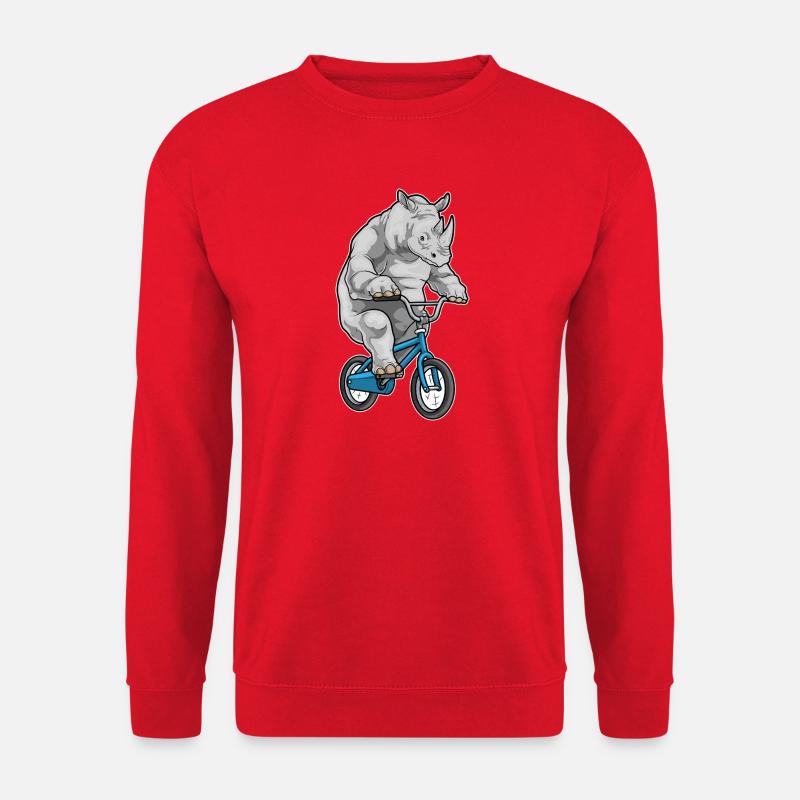 Nashorn Fahrrad - Unisex Pullover - Rot