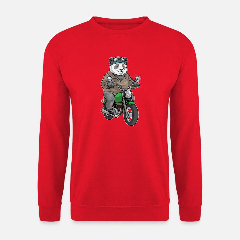 Panda Motorcycle - Unisex Sweatshirt - red