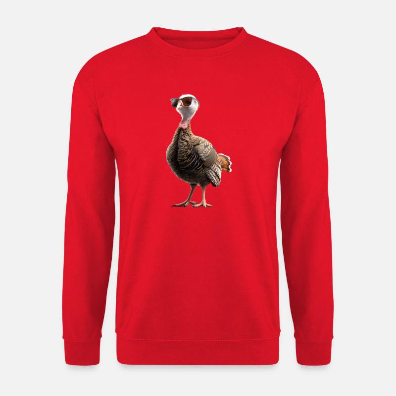 Turkey Chickens Bird Turkey - Unisex Sweatshirt - red