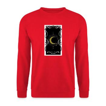 La lune  - Sweat-shirt Unisexe - rouge - Devant - Alina (178cm) & Michal (187cm)