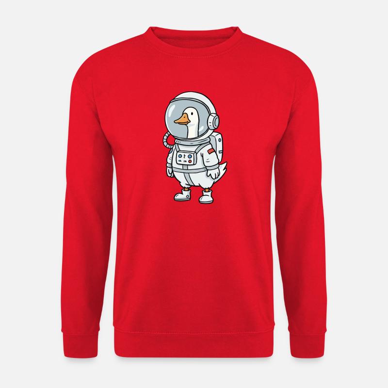 Space Goose Astronaut - Unisex Sweatshirt - red