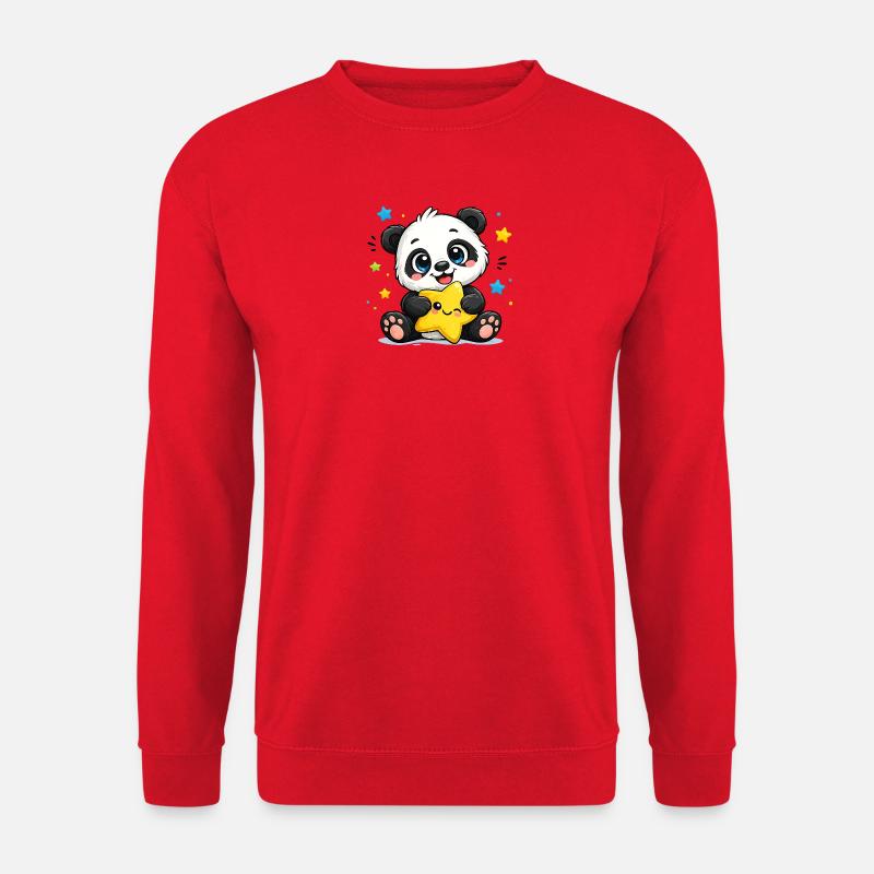Panda Sternenfreund - Unisex Pullover - Rot
