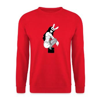 Gothischer Bunny Korsett - Unisex Pullover - Rot - Vorne - Alina (178cm) & Michal (187cm)