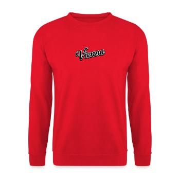 Design viennois - Sweat-shirt Unisexe - rouge - Devant - Alina (178cm) & Michal (187cm)